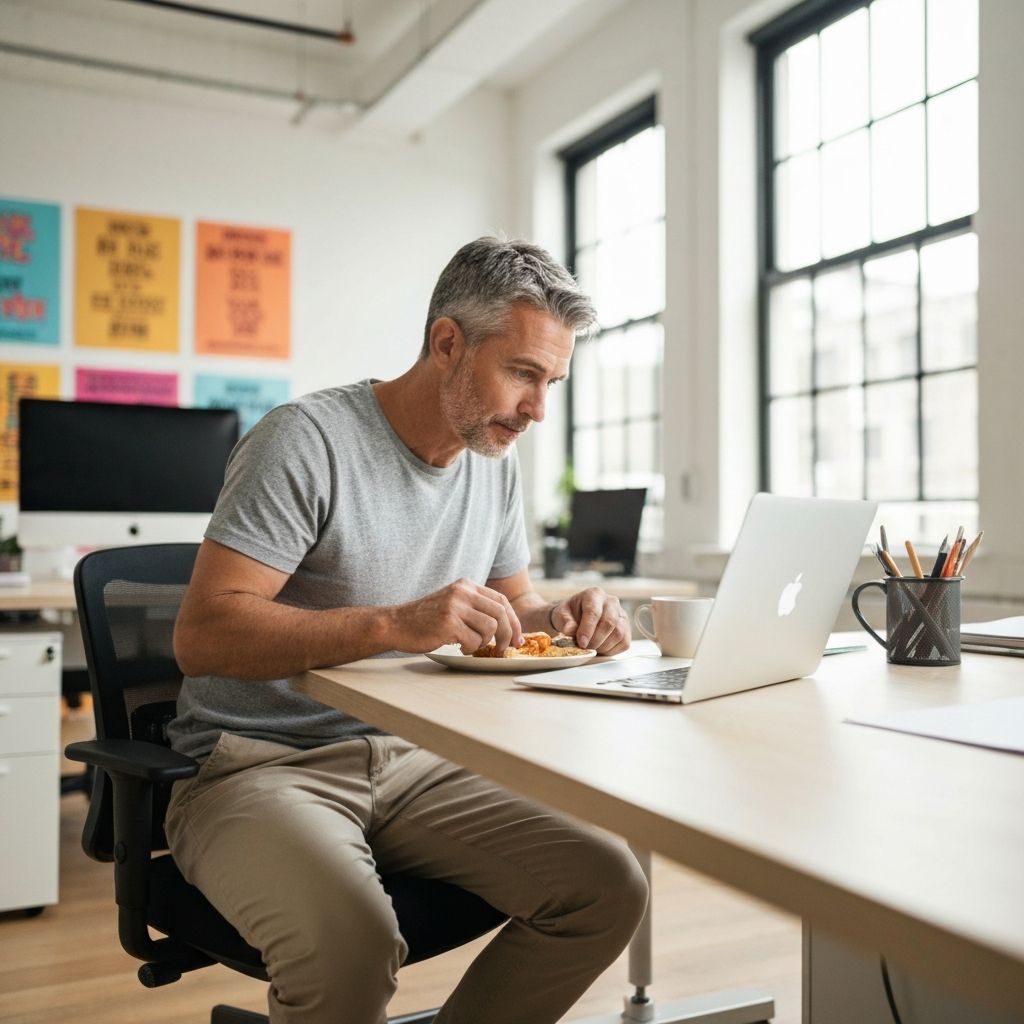 Eating during work break